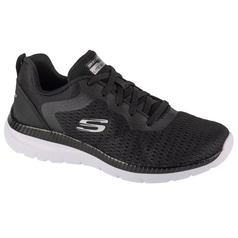 Skechers Bountiful - Quick Path 12607-BKW fekete utcai cipő
