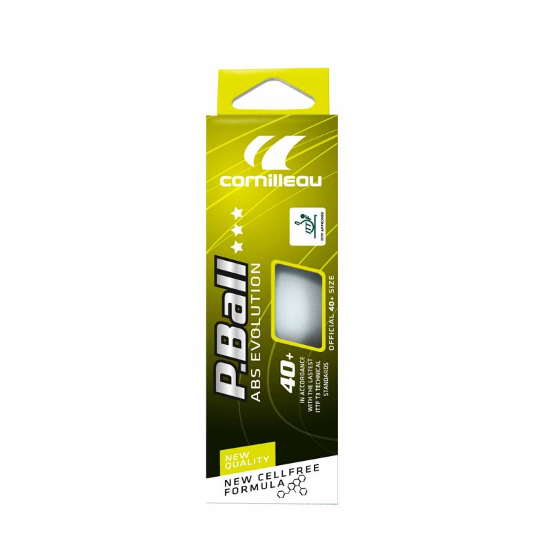Inny Cornilleau P-BALL ITTF table tennis balls white 3 pcs. Labda