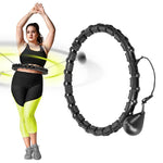 HMS Hula Hop Set HHW11 BLACK with studs and weight + BR163 BLACK PLUS SIZE belt fekete kiegészítő 17-44-634