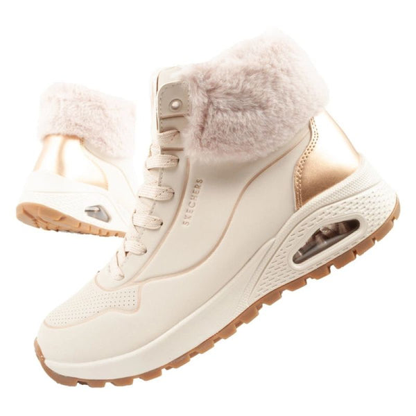 Skechers Uno Rugged women's sports shoes insulated winter ankle boots beige General