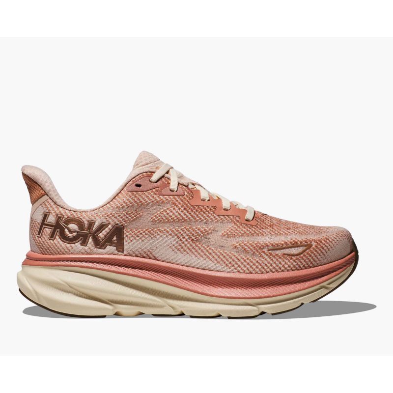 Hoka Clifton 9 Sandstone/Cream Women's Running Shoes (1127896‑SNC) General