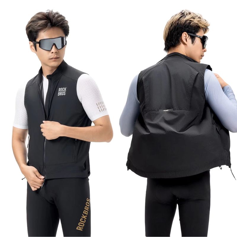 Rockbros Windproof Vest Spring/Autumn Size XXL - Black czarny \ xxl vests