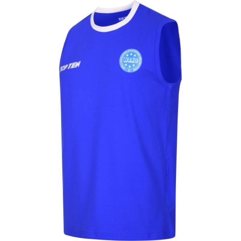 TOP TEN Kick light sleeveless top "BASIC" (WAKO APPROVED) czerwony+m póló 0416182-02M