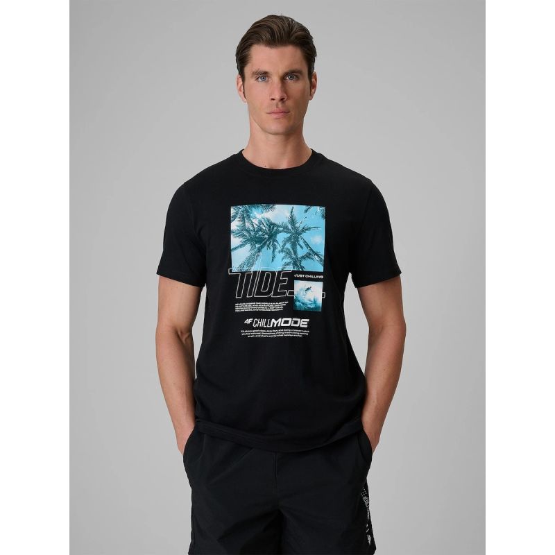 4F Men's regular printed T-shirt póló 4FRSS26TTSHM4321-20S