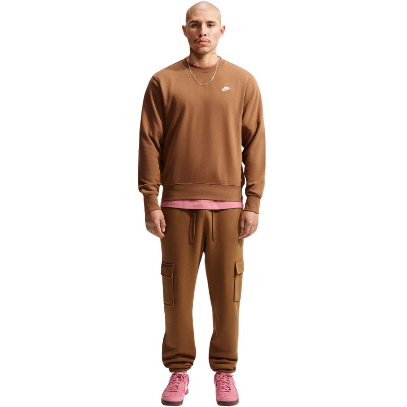Nike Club FT Men's Sweatshirt Light barna pulóver FN3888270