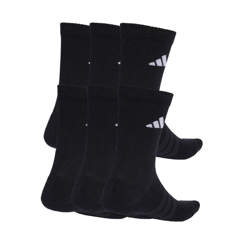 Adidas Cushioned Crew Socks 6 Pairs Black fekete zokni