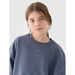 Girls' sweatshirt without a hood, 4F 4FJRSS24TSWSF1331-32S kapucnis pulóver