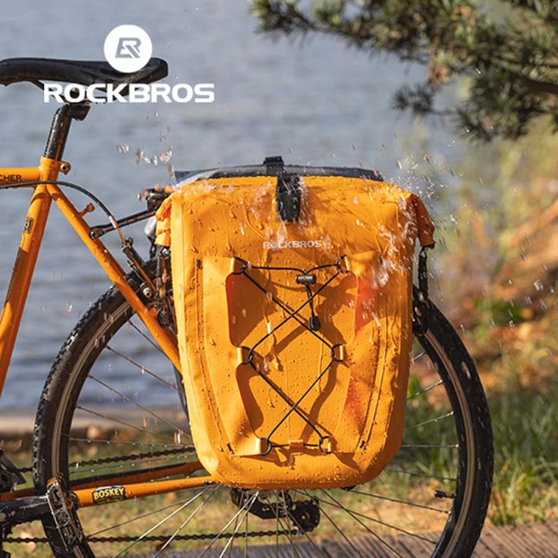 Rockbros 30140022003 waterproof bicycle for trunk - orange pomarańczowy táska