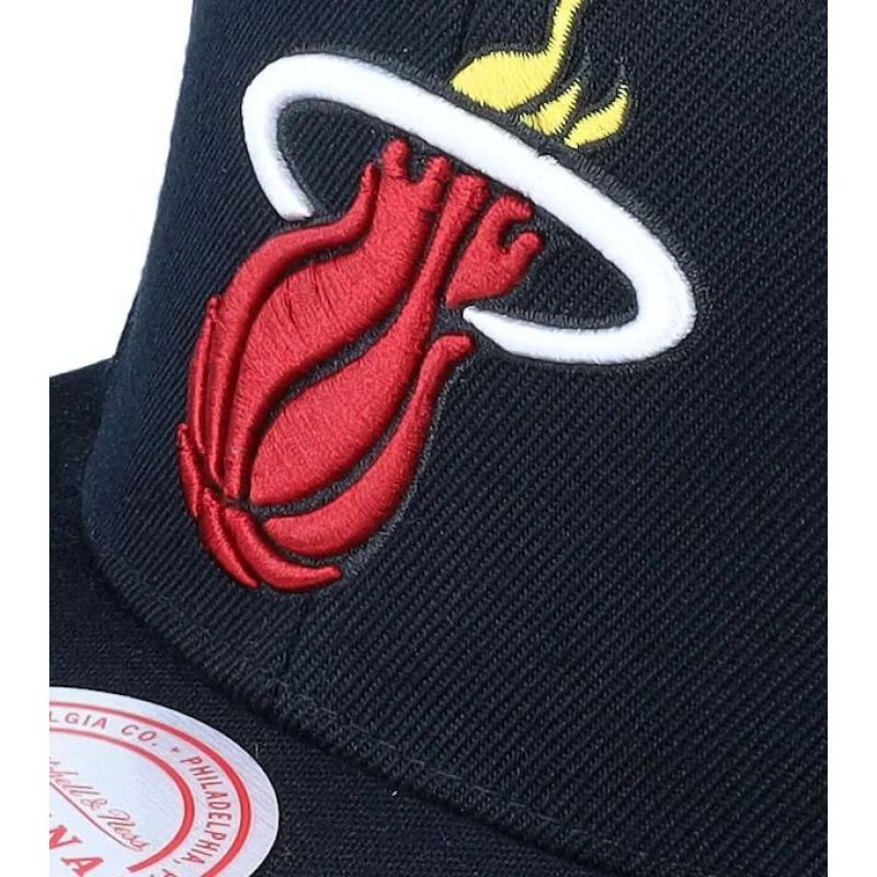 Mitchell & Ness NBA Miami Heat Top Spot Snapback Hwc Heat Cap HHSS2976-MHEYYPPPBLCK Sapka