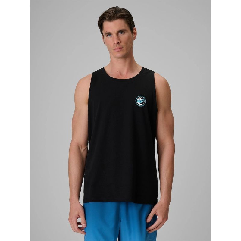 4F Men's regular sleeveless T-shirt with print póló