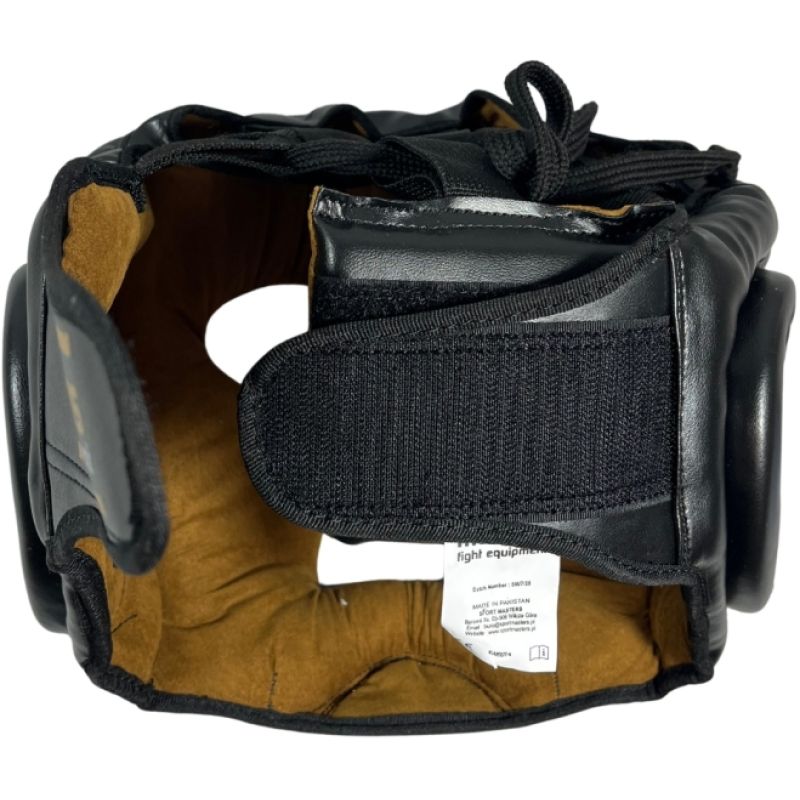 MASTERS FIGHT EQUIPMENT KSS-PU-BLACK boxing helmet fekete védőfelszerelés 02501-M