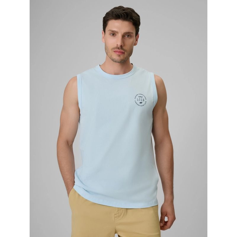 4F Men's sleeveless relaxed smooth t-shirt póló
