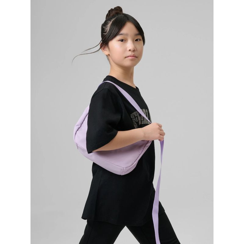 4F Loose T-shirt with print for girls 158/164 póló