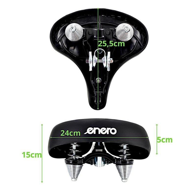Enero Black Wide City Bicycle Saddle fekete kiegészítő GSP-1087603