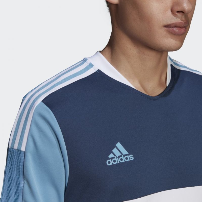 adidas Tiro 21 JSY T-shirt light blue L GQ1060 Ruházat