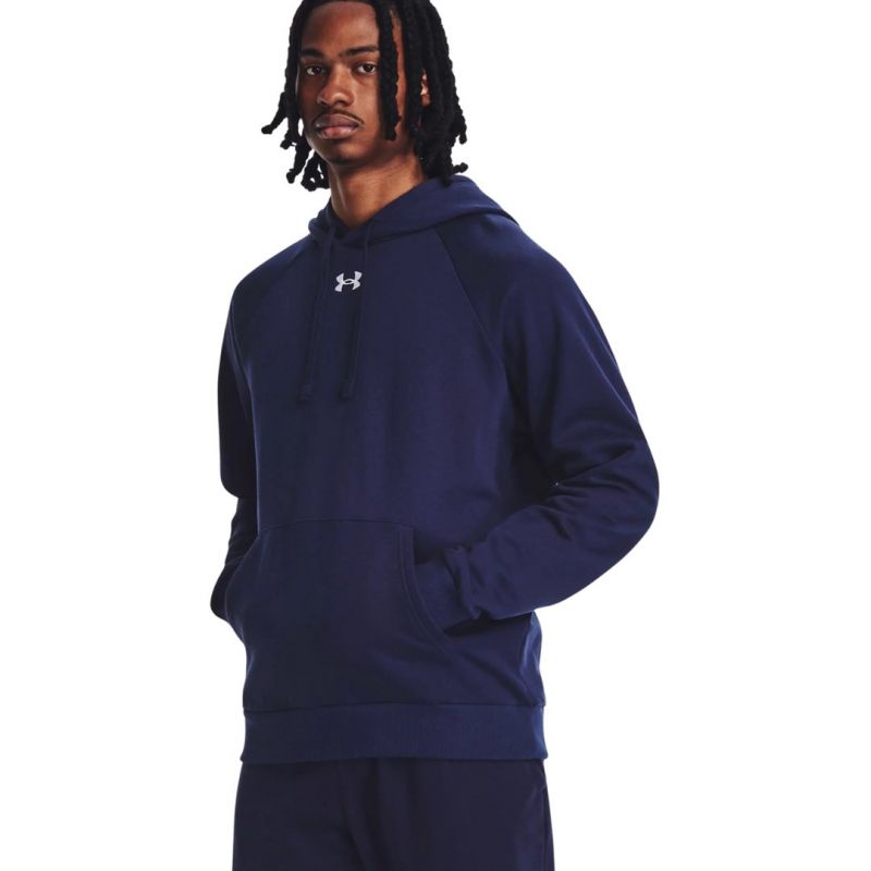 Under Armour Men's Rival Fleece Hoodie Navy 1379757 410 sötétkék férfi kapucnis pulóver 143593M