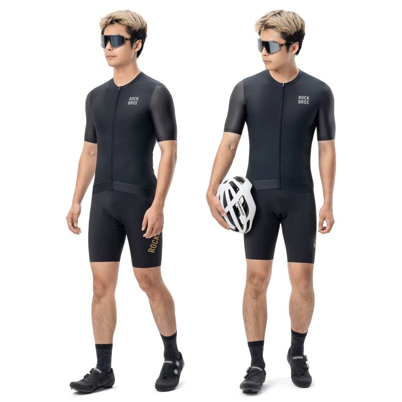 Rockbros 15200025 Short Sleeve Cycling Jersey Size XS - Black czarny \ xs póló