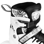 NH10905 4in1 LED WHITE ROLLER SKATES WITH RAINBOW HOCKEY BLADE SIZE M (35-38) NILS EXTREME fehér utcai cipő