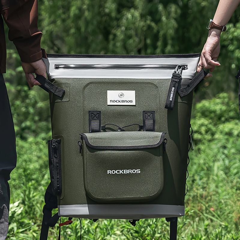 Rockbros Thermal Backpack with Insulation 18l Ergonomic - Green zöld backpacks, tourist equipment