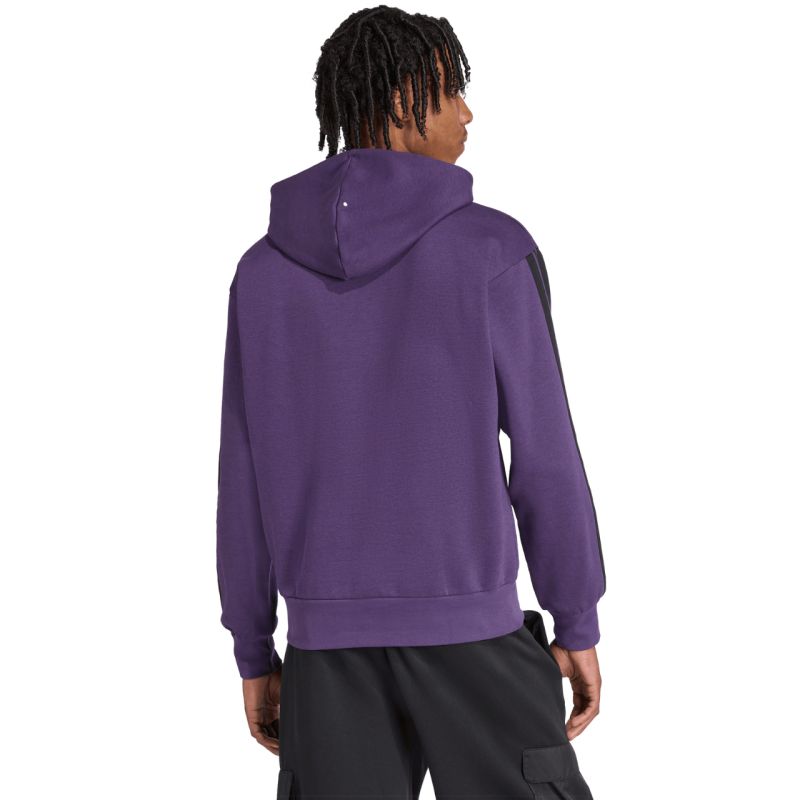 adidas Men's Essentials 3-Stripes Fleece Sweatshirt Purple JX0740 Kiegészítő