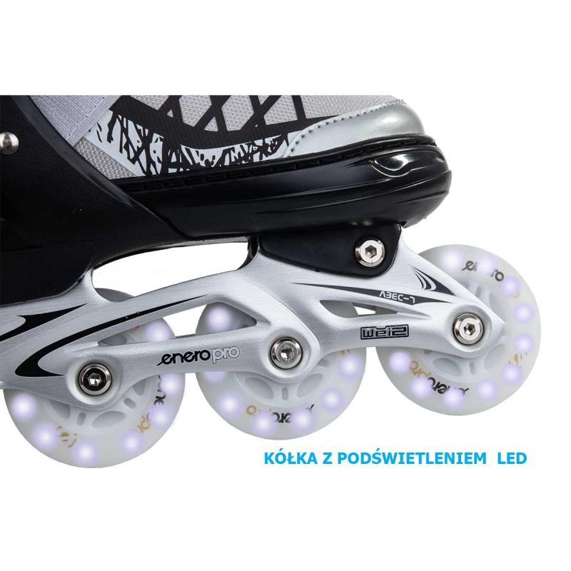 Enero Roller Skates-Roller Skates-Ice Skating 4in1 Pro Led 30-33 Gray szürke skates, roller skates