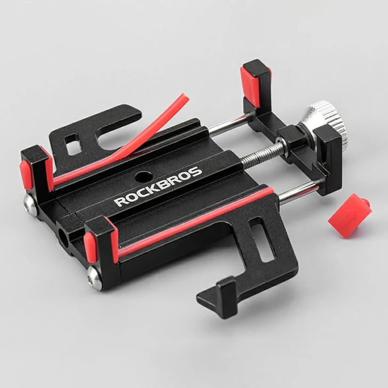 Rockbros 699 Handlebar Clamp Phone Holder - Red piros phones and accessories