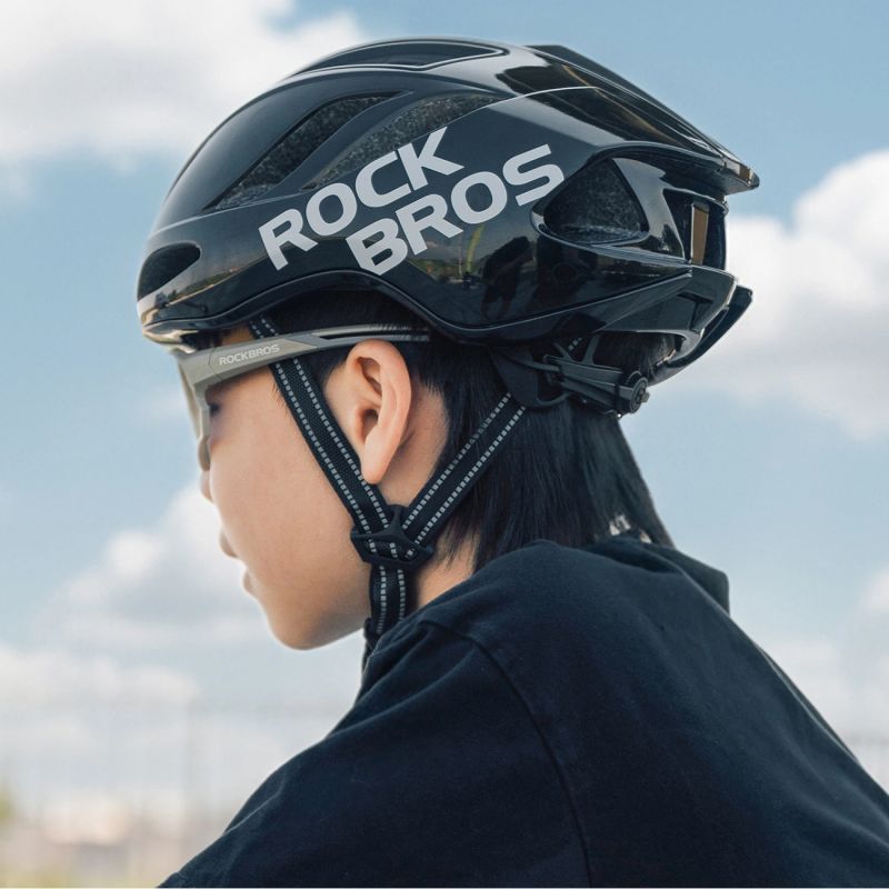 Rockbros TS-42 Lightweight Bike Helmet 58-62 cm - Black czarny lights