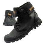 Palladium Women's Baggy Coated High Top Sneakers Fashionable Black fekete utcai cipő