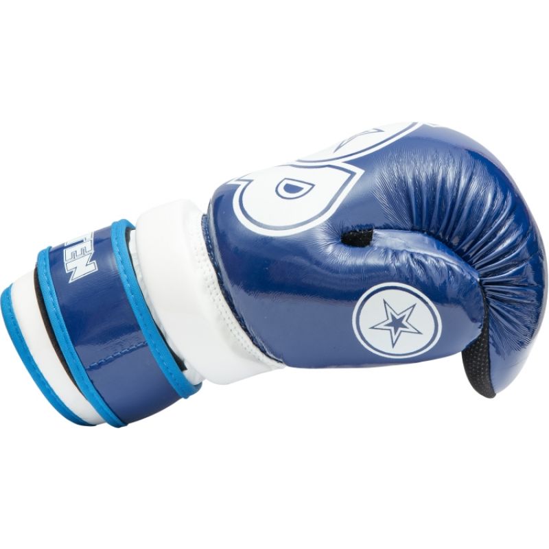 TOP TEN ROTT "GLOSSY BLOCK" Open Gloves jasnoniebieski+xs kesztyű