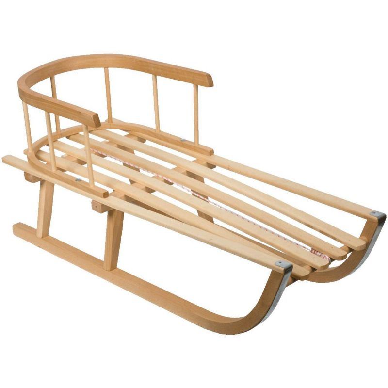 Enero Nina Wooden Sledge With Backrest sled
