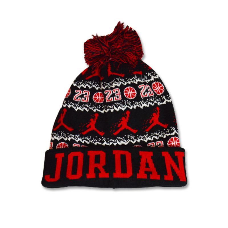 AIR Jordan Peak Unisex Pom-Pom Winter Hat - uniwersalny hats