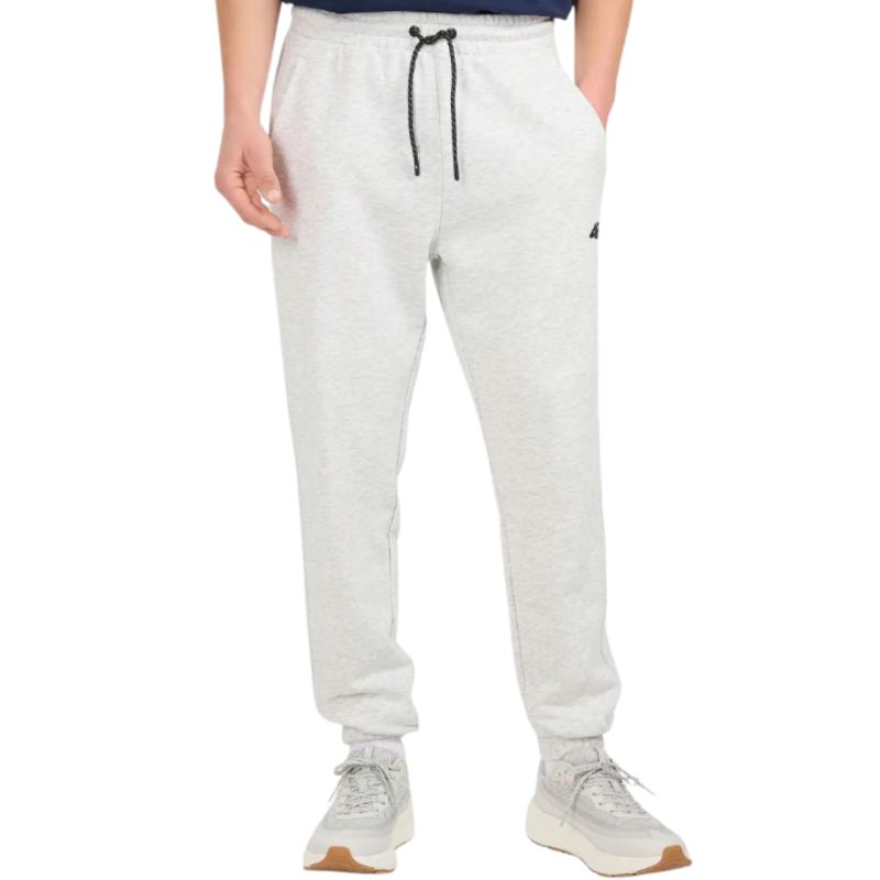 4F Men's trousers CAS M1673 cool light gray melange 27M szürke nadrág 4FWMM00TTROM167327M