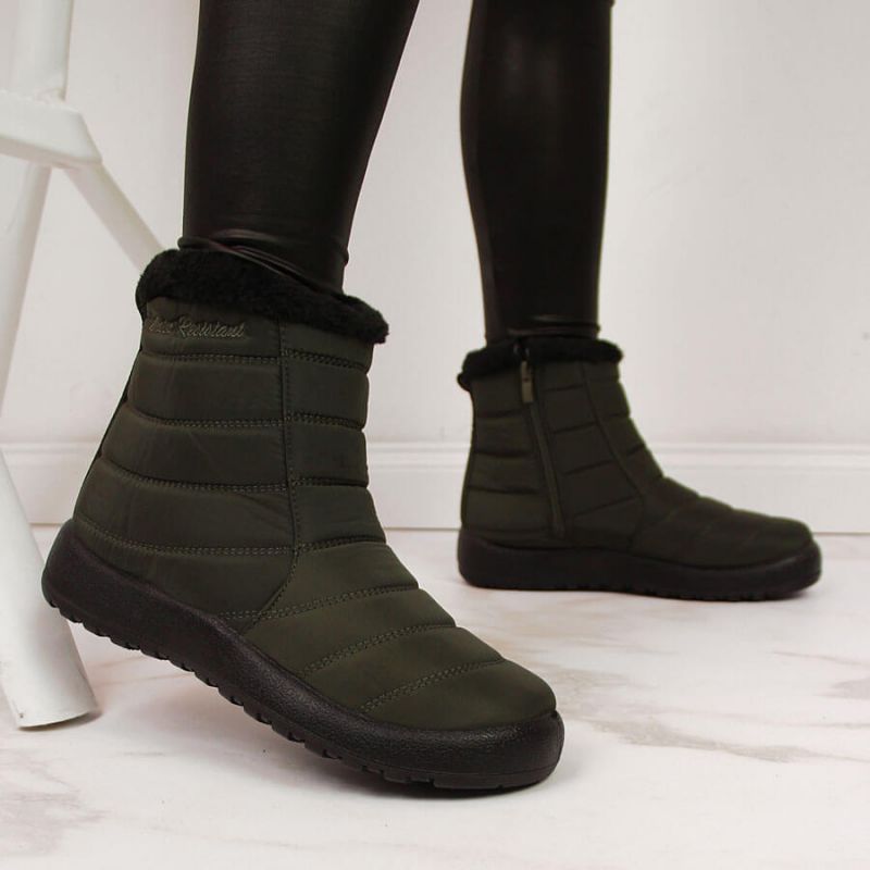 Inny Waterproof snow boots with zipper NEWS W EVE181D khaki Túracipő