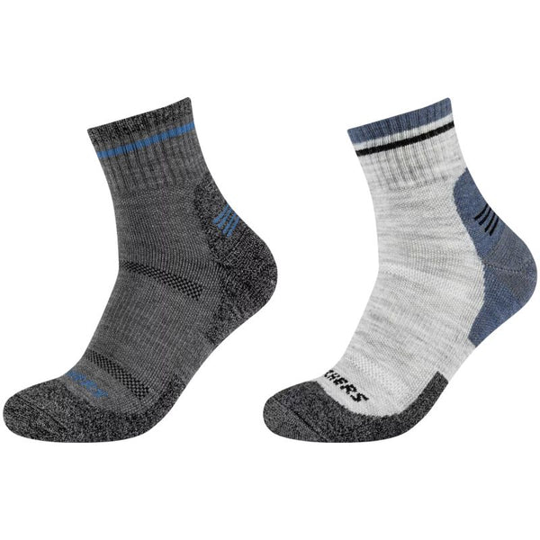 Skechers 2PPK Men Trail Wool Quarter Socks SK42052-9300 Gray 39-42 General