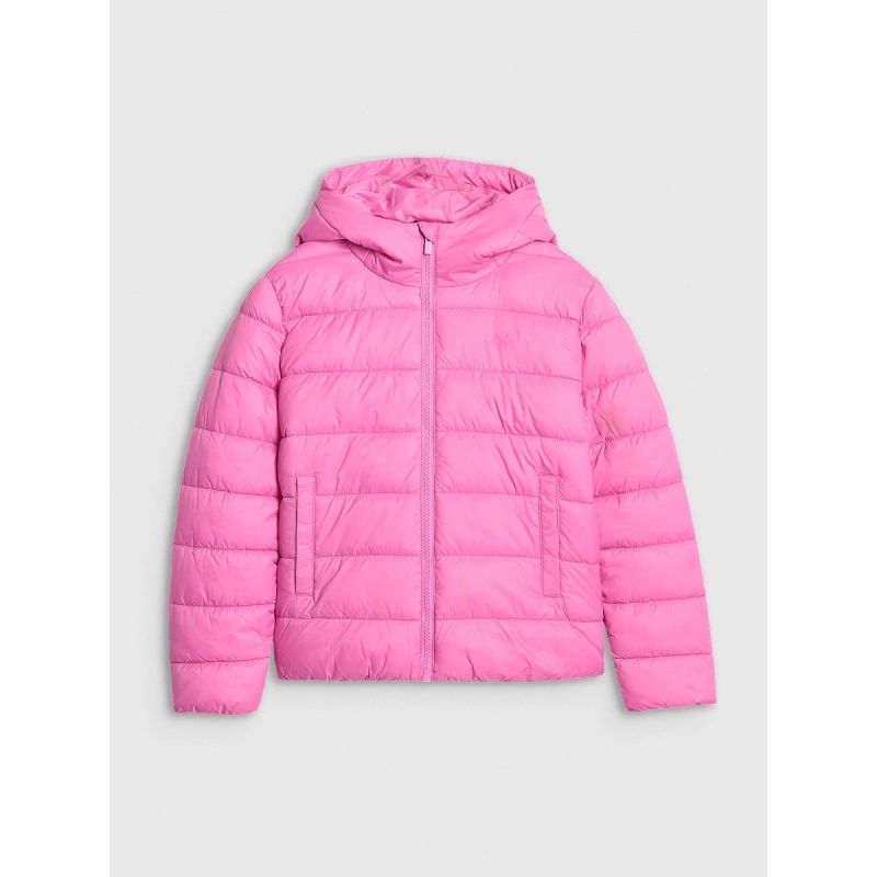 Girls' down jacket with synthetic filling 4F 4FJRAW25TDJAF0816-54S