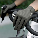 Rockbros Breathable Full Finger Cycling Gloves, Size: M - Green zielony \ m kesztyű