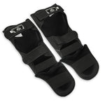 DBX Bushido Shin guards - "Black Master" shin guards - fekete protectors and knee pads