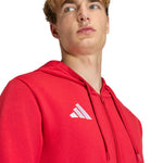 Men's adidas Entrada 26 FZ Hoody red KF5944 piros kapucnis pulóver