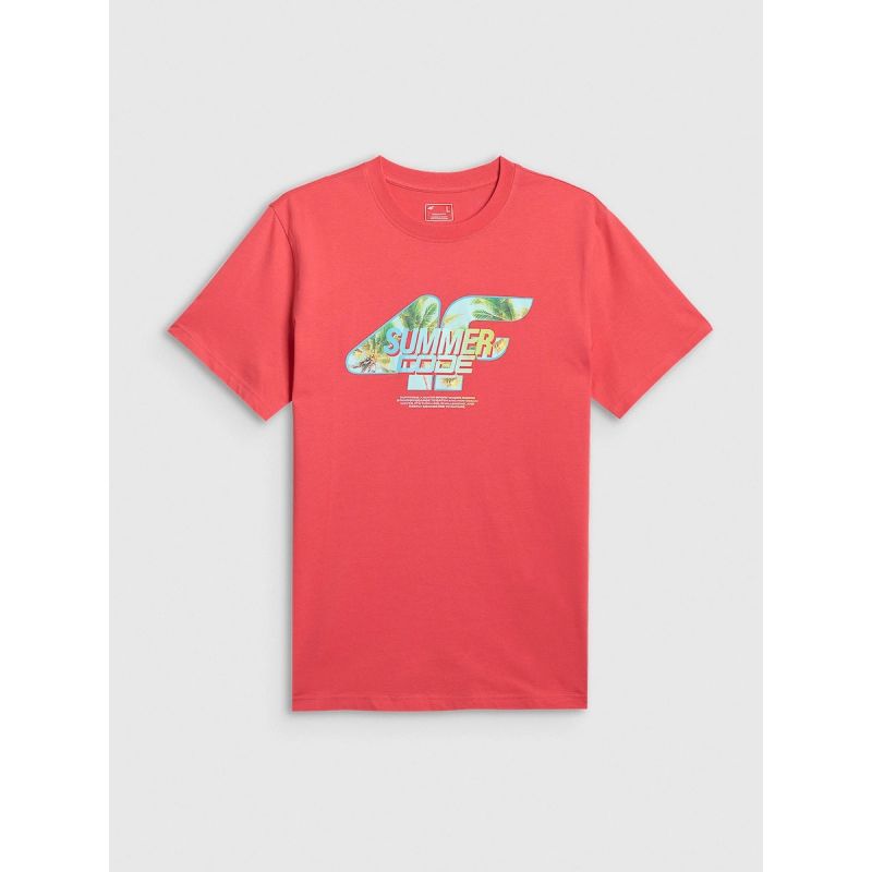 4F Men's regular printed T-shirt póló 4FRSS26TTSHM4305-63S