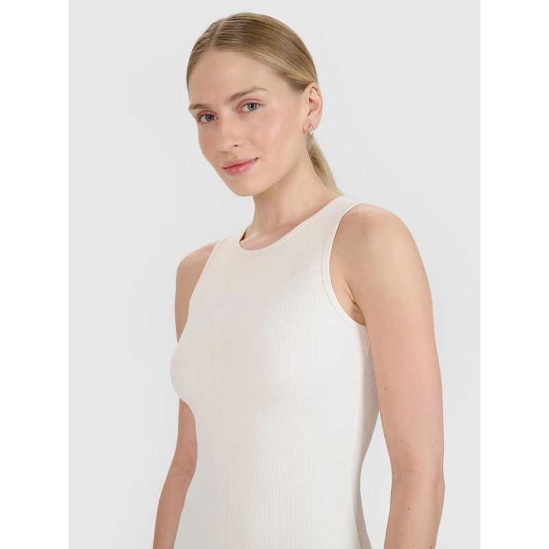 Women's ribbed knit mini dress 4F 4FRSS25TDREF188-11S ruha