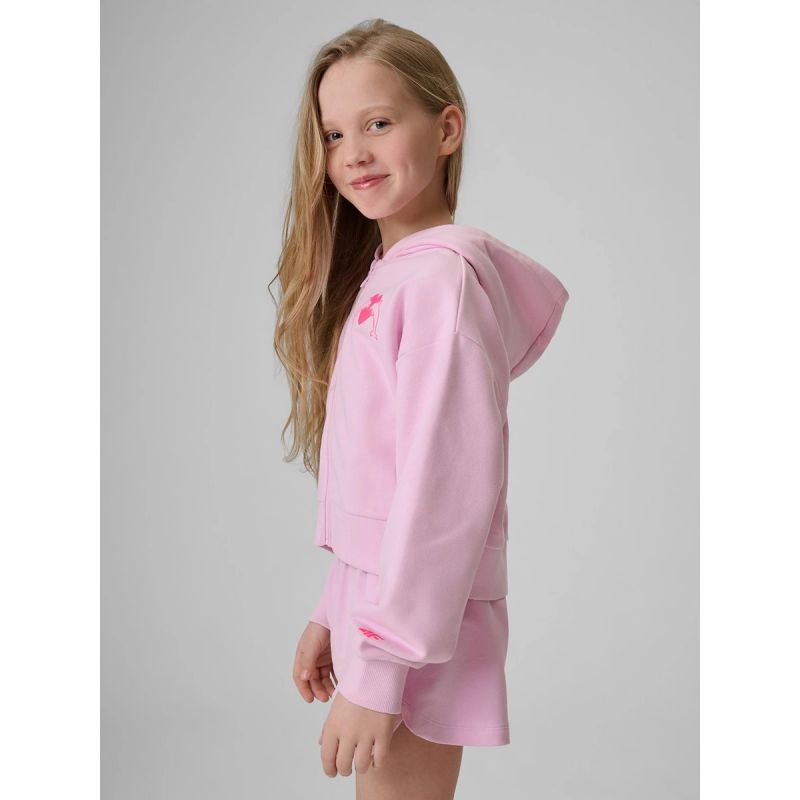 Girls' loose sweatshirt with hood 4F