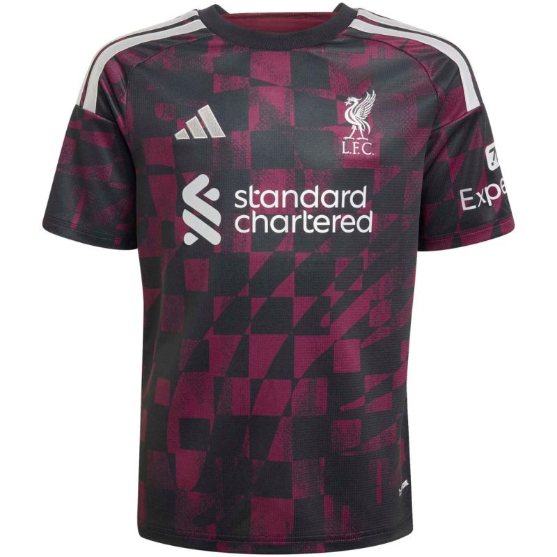 Adidas Liverpool FC 26/27 Third Jersey Kids' Shirt Black and rózsaszín kiegészítő KB8284