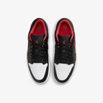 AIR Jordan 1 LOW Black/Fire Red/White sports - piros cipő