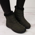 Inny Waterproof snow boots with zipper NEWS W EVE181D khaki Túracipő