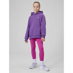 Girls' loose sweatshirt with hood 4F