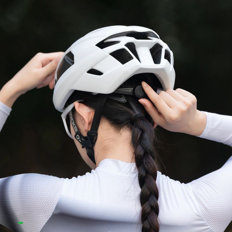 Rockbros LK-15 Carbon Fiber Bike Helmet 58-62cm - White biały helmets, lights
