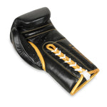 DBX Bushido ProFighter Gold - Legacy Series - Multi-Layer Boxing Gloves bordeaux - wiązane kesztyű
