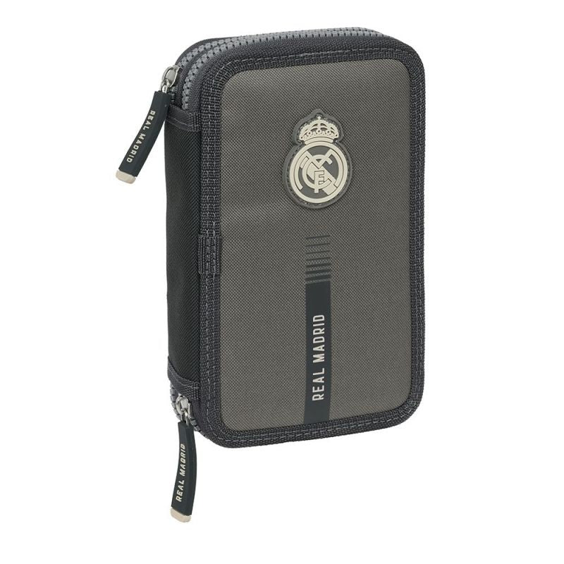Real Madrid double filled pencil case with accessories 28 pcs wielokolorowy tolltartó