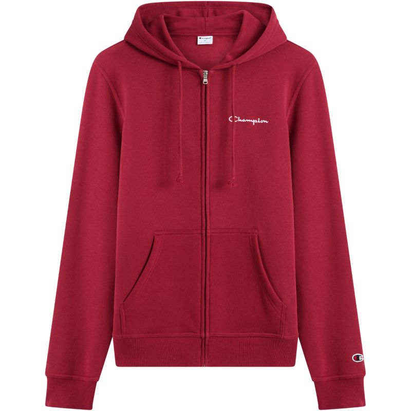Champion Men's Hooded Full Zip Sweatshirt Red 221794 RS508 piros férfi kapucnis pulóver 221794RS508