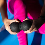 HMS Double Massage Ball / Duo Ball BLM02 8*16CM fekete edzéssegítő 17-42-024